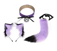 Zambuph Conviértete en tu Personaje Favorito con un Disfraz de Cosplay y una Diadema con Orejas de Peluche. Conjunto de Accesorios para Disfraz. Orejas y Cola de Animales para
