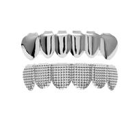 Zambuph Cubrebocas de oro de 18 quilates. Elegante joyería rapero. Cubrebocas únicos para eventos hip hop. Accesorio moda. Pinzas estilo hip hop. Moda con estilo y lujo. Material: cobre.