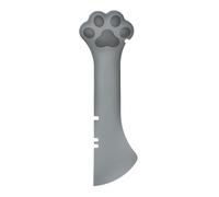 Zambuph Cucharas de alimentación de Silicona 2 en 1, abrelatas, cucharas Gel, para latas para Gatos, Juego Servicio, Tarro Silicona, Gris