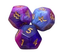 Zambuph Dados poliédricos de múltiples Caras. Juego de Dados astrológicos. Fácil Leer. Fácil Guardar. Cómodo Llevar. Juego poliédricos múltiples Caras, Violeta, 1.4 cm