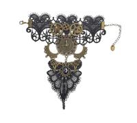 Zambuph de encaje steampunk única Joyería gótica con dijes para mujeres Adecuado para trajes de Halloween y fiestas Accesorio de steampunk Encanto Decoración de fiesta