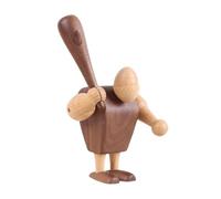 Zambuph Decoración homínida de para Madera Maciza de Nogal, Hombre primitivo, Escultura Humana, Bonito Adorno Artesanal, Regalos en Miniatura, Homínido B, 12cm