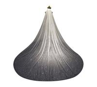 Zambuph Deslumbrante velo de novia estilo catedral con perlas y peine que no se cae fácilmente Velo de novia estilo catedral para boda