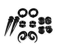 Zambuph Dilatadores de oído únicos, dilatadores de túnel, kit dilatación moda, 12 piezas, acrílico pulido fino, atractivas joyas, piercings, conjuntos tapones acrílico.