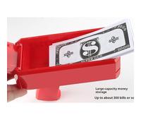 Zambuph Dinero: Un juguete que dispara billetes falsos automáticamente. ¡Diversión asegurada! Es muy fácil de usar para cumpleaños y clubes, Oro cepillado