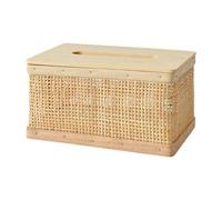 Zambuph Dispensador de pañuelos de ratán con tapa Para madera maciza, fabricado para durar y añade elegancia a la decoración.