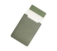Zambuph Elegante funda protectora de piel sintética para profesionales en movimiento. Funda protectora para ordenador portátil. no magnética, verde, 13.3/14''