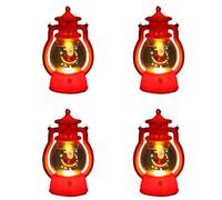 Zambuph Faroles navideños solares para exteriores, resistentes al viento, para una Navidad cálida y acogedora, B-Rojo, persona mayor