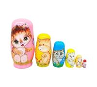 Zambuph Figuras Decorativas para niños pequeños: Muñecas Rusas Matryoshka apilables, Juego de 6 Piezas. Este Juego de muñecas Matryoshka Rusas Seis Capas es una Pieza única Hecha a Mano con un Rico