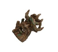 Zambuph Hermoso adorno para acuario: tronco hueco con cara que da vida a los ambientes acuáticos y mejora el hábitat de los peces Betta. Accesorios para terrarios: tronco de árbol, cangrejo río Betta.
