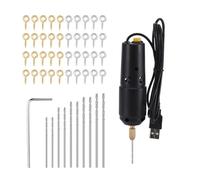 Zambuph Hermosos proyectos de bricolaje con juego de taladro eléctrico manual USB, Kit taladro eléctrico USB con brocas, Kit fabricación artesanal Para madera DIY