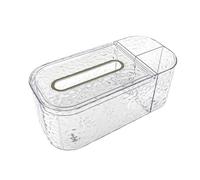 Zambuph Innovador porta pañuelos de acrílico transparente con boca ancha, acceso rápido y práctico para sala de estar.