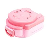 Zambuph Inodoro de viaje con ranura para inodoro integrada, revestimiento interior de sellado, dispositivo portátil ABS para ponerse en cuclillas, urinario portátil, Rosa