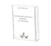 Zambuph Jarrones acrílicos sofisticados para Flores, decoración del hogar, centros de contemporáneos, jarrón con Forma de Libro, Idea Regalo, Arte Decorativo Moderno, florero.