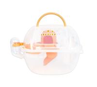 Zambuph Jaula para hámster, Caja transportadora para habitación de Ratones, Suministros para Mascotas, diseño de Mango Multifuncional Transparente Multicolor, Cajas para hámsteres