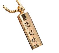 Zambuph Joyas conmemorativas para perfumes, medallón, colgante de cremación único, collar para recuerdo eterno, caja funeraria, contenedor de almacenamiento, organizador de