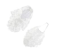 Zambuph Juego de Pelucas y Barba Blanca de Papá Noel, Barba y Peluca PE Papá Noel, Modernas, prácticas y únicas, 2 Pack/Lote