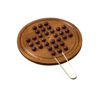 Zambuph Juego de Solitario de para Madera clásico Indio. Divertida Actividad Familiar Que fomenta la Paciencia y el Pensamiento práctico. Juego Europeo. Ajedrez Individual para Principiantes.