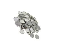 Zambuph Kit de accesorios y cierres de aleación zinc texturizado único para bisutería, manualidades y proyectos bricolaje, engarces plata para collares.