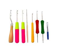 Zambuph Kit de ganchillo para principiantes, herramientas de aguja, puntadas, extensiones cabello, bordado rastas para alfombras hilo suéter lana