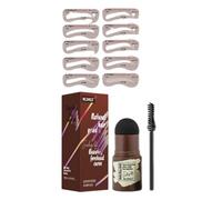 Zambuph Kit de plantillas para sellos de cejas, herramientas maquillaje a prueba agua, tinte contorno, cubierta raíces para el cabello, barra para ocultar el estilo para mujeres, Negro