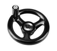 Zambuph La durabilidad se une a la rueda de mano redonda con manija giratoria, apta para aplicaciones de torno fresador. Rueda mano redonda con manija giratoria, fresadora, taladro columna, torno