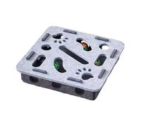 Zambuph Laberinto Plegable de Fieltro para Gatos, Juguete de Interior con Pelota. Seguro y Duradero. La Caja con Forma Laberinto se pliega en un cojín Ligero y Delgado en Segundos, Tipo+2