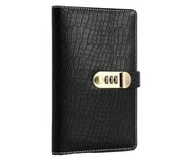 Zambuph Libro de Ahorro de Dinero fácil de Abrir y Cerrar, Sobres y desafío de Ahorro, Almacenamiento de contraseñas con Billetera con Cerradura, Libro de, Negro