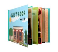 Zambuph Libro silencioso de papel impermeable para padres e hijos, libros de desarrollo táctil educativo interactivo para interiores, sala estar, juguetes para niños, Verdura