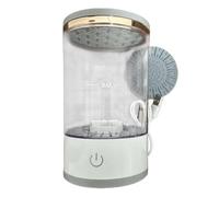 Zambuph Limpiador de brochas de maquillaje eléctrico transparente, almohadilla con múltiples agujeros, Ussc, cuerpo transparente, también compatible con Manual, Gris-negro