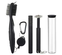 Zambuph Limpiador de Palos de Golf, afilador Ranuras, Cepillo para Palos Golf, Herramienta para ayudas, Negro, Negro, 11.2 x 2.3 cm