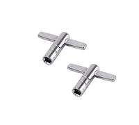 Zambuph Llave inglesa en forma de T de tambor 2 piezas, llave extracción rápida, cabezal boca cuadrada, afinación percusión, Universal, accesorios para amantes