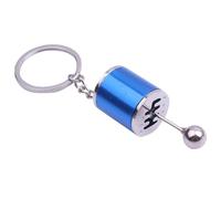 Zambuph Llavero Metal Bolsas colgantes Decoración Llavero liso Soporte de perilla de engranaje Pieza repuesto modificada caja cambios, Azul