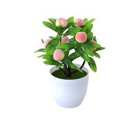 Zambuph Mantenimiento de bajo Costo para la Experiencia de Plantas Artificiales Plantas en macetas Artificiales Planta Falsa plástico decoración del hogar en macetas Falsas, durazno