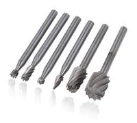 Zambuph Molinillo de rebabas rotatorio de 6 piezas, grabado acero velocidad, carpintería, carpintero, cabezal molienda, moldeado artesanal