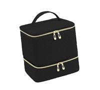 Zambuph Organizadores de uñas y almacenamiento para herramientas de esmalte uñas con doble capa para contener 30 botellas y accesorios. Bolsa almacenamiento esmalte 2 capas con capacidad para 30