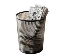 Zambuph Papelera circular con rosca y luz para baños y cocinas, dormitorios, papelera negra, para dormitorio, B