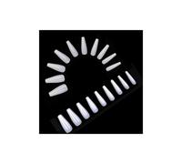 Zambuph Paquete de 100 uñas postizas largas con estuche Bailarina transparente de cuerpo entero Cubierta completa para salones manicura Arte bricolaje