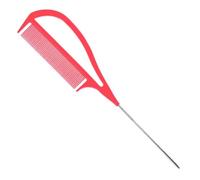 Zambuph Peine para peinar el cabello, herramienta de corte de cola rata fina para hermosas técnicas tejido cabello, excelente para profesionales, cardado, palillo, Rosa, 26.3 x 5.5 cm