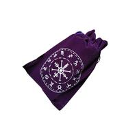 Zambuph Práctica Bolsa de Terciopelo para Guardar Cartas de Tarot. Bolsa con cordón. Bolsas Grandes para Dados, fácil Transportar. Tarot con diseño Elegante Que admite la mayoría Las