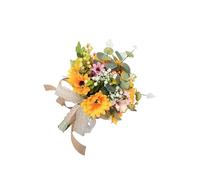 Zambuph Ramos de Novia Atados a Mano para Novia, Ramo de Dama Honor y Cinta Que Crean un Impresionante recordatorio Visual. Ramo Girasoles para Bodas y sesiones Fotos. Ramos Girasoles.