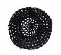 Zambuph Red de pelo de ganchillo malla poliéster para mujer, redecilla lavable reutilizable para dormir, Negro