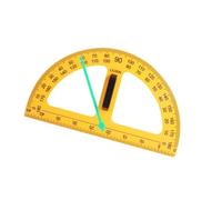Zambuph Regla de geometría matemática de dibujo multifunción, ligera, ideal para el aula, para mejorar la comprensión de conceptos geométricos, Amarillo, Transportador