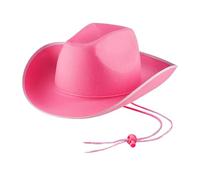 Zambuph Sombrero de vaquero deformado, sombrero de vaquera para actuaciones escénicas, unisex, adultos, hombres y mujeres, color rosa, rosa