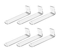 Zambuph Soporte acrílico para diadema, soporte de pared fuerte y de carga para almacenamiento seguro, organizador diademas, 6 pack/lote