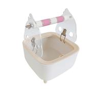 Zambuph Soporte de Inodoro para Loros, Punto Fijo, Percha de excreción para periquitos, guacamayos y cacatúas, Color Azul, Rosa