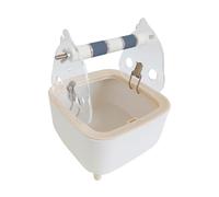 Zambuph Soporte de Inodoro para Loros, Punto Fijo, Percha de excreción para periquitos, guacamayos y cacatúas, Color Azul, Gris