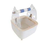 Zambuph Soporte de Inodoro para Loros, Punto Fijo, Percha de excreción para periquitos, guacamayos y cacatúas, Color Azul, Azul