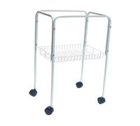 Zambuph Soporte multifuncional para jaula de pájaros que ofrece un atractivo moderno y una construcción robusta con ruedas para mover al loro sin esfuerzo. Soporte para jaula de pájaros con marco para