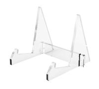 Zambuph Sujetalibros Material acrílico Premium Ahorre Espacio Superficie Lisa Durabilidad Exhibición de Libros Soporte de sujetalibros para Dormitorio Oficina, Transparente